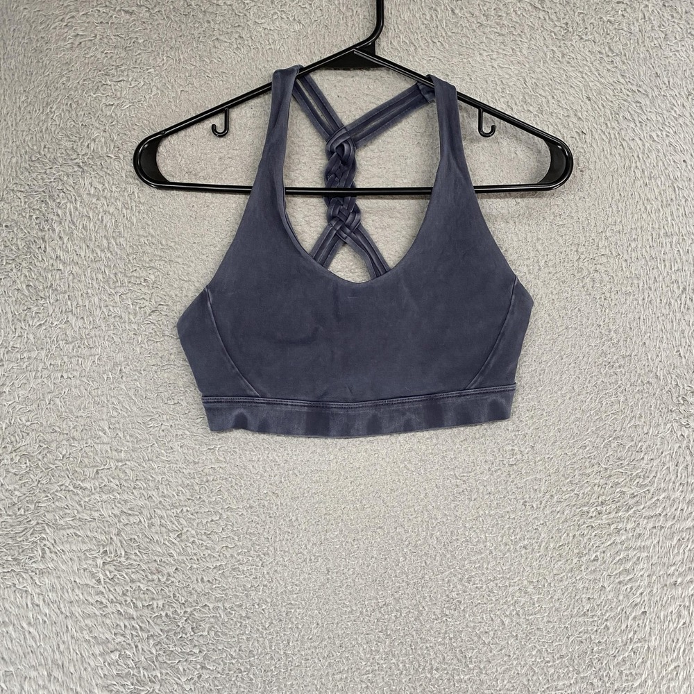 SoulCycle Sports Bra Womens Small‎ Acid Wash Braided Crossback Skull Yoga Gym
